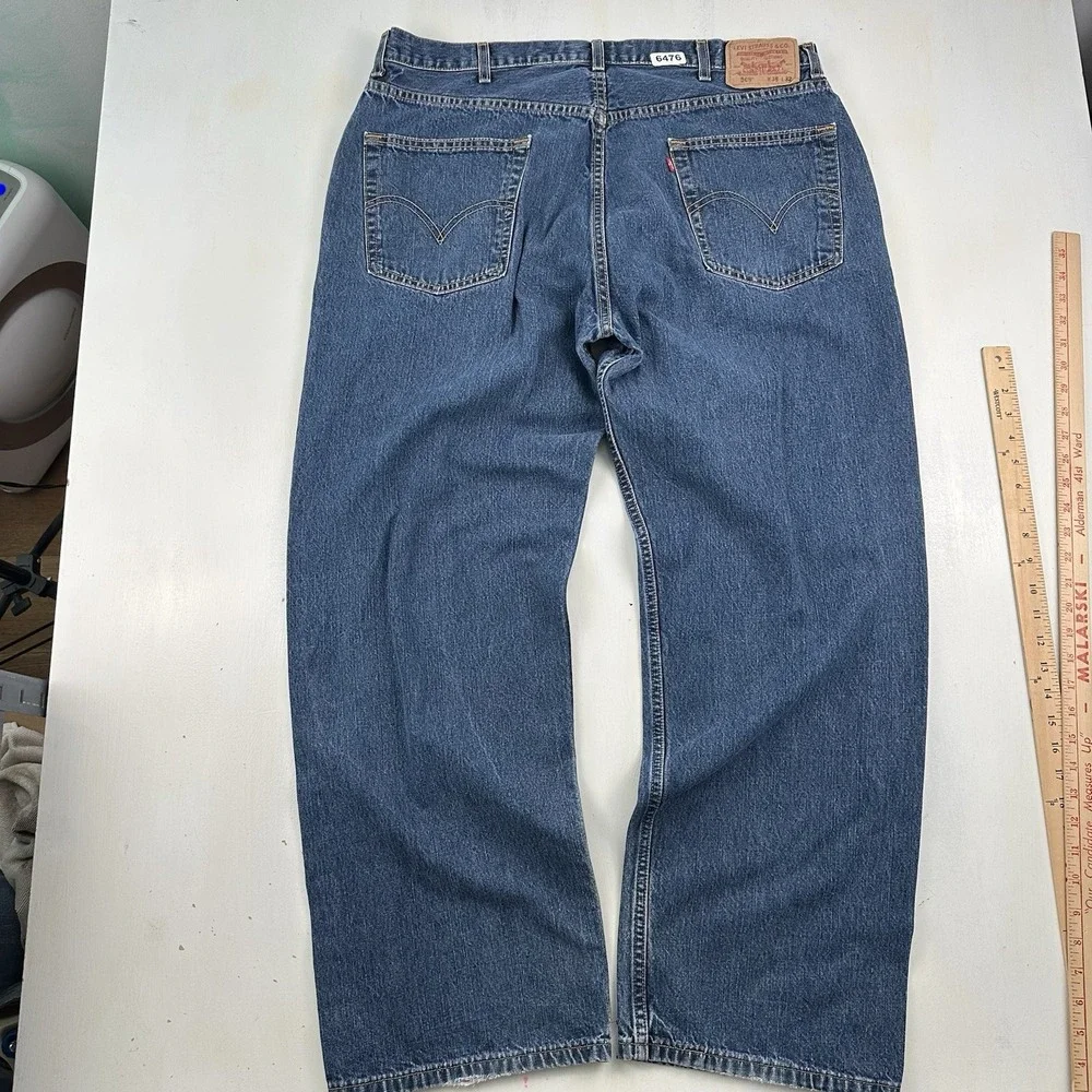 VTG Y2K Levi's 569 Loose Straight Jeans Men 38x32 Blue Baggy Medium Wash Skater